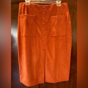 Primark Vibrant Orange Pencil Skirt